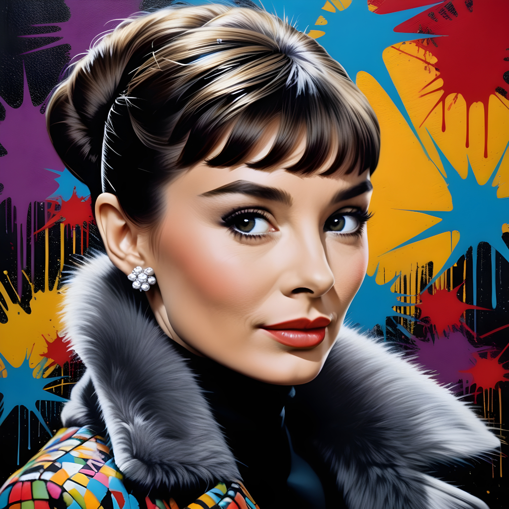 Tableau Portrait Inspiré par Audrey Hepburn