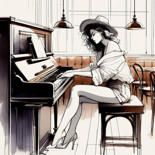 Tableau Blues pianiste